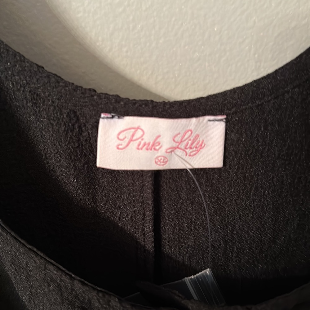 The Only One For Me Black Button Front Ruffled Ro… - image 2